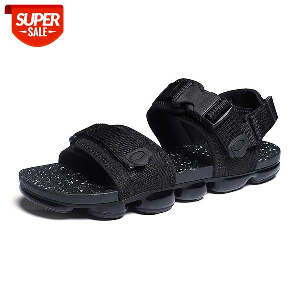

men's sandals summer men shoes breathable walking beach slippers outdoor sandals flat casual male shoes #h58m, Black