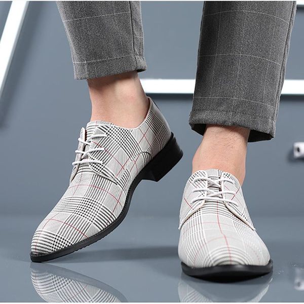 

dress shoes men classic business luxury design fashion pointed toe lace-up formal wedding canvas male footwear plus size 38-48, Black