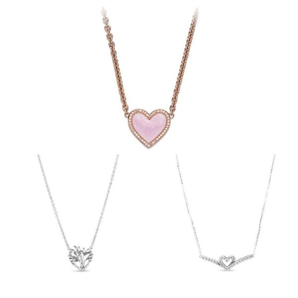 

chains authentic 925 sterling silver original pavÃ© pendant necklace suitable for bead charm gift diy jewelry