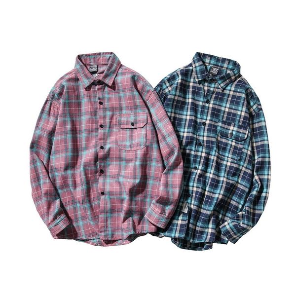 

2021 casual brand men's plaid shirts long sleeves new spring autumn plus m-5xl c769 6kw0, White;black