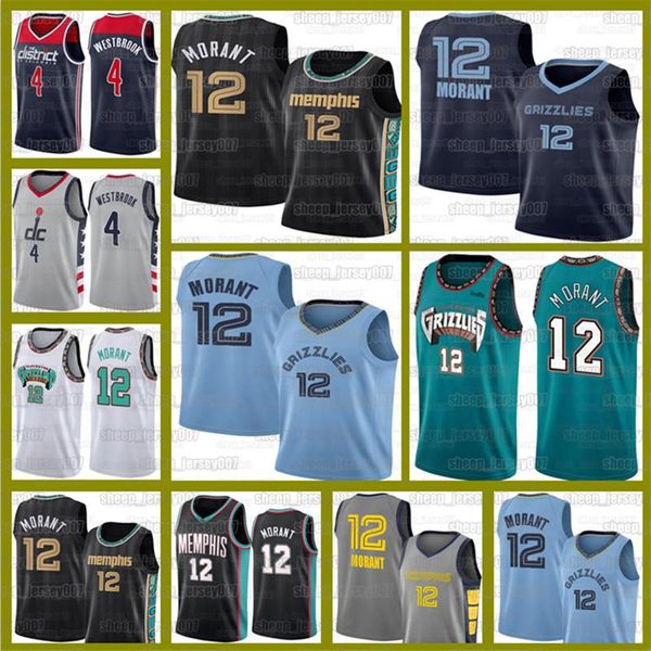

ja 12 morant new memphis grizzlies 2021 jaren 13 jackson lakers lebron 23 james 4 russell westbrook basketball lamelo 2 ball, Black;red