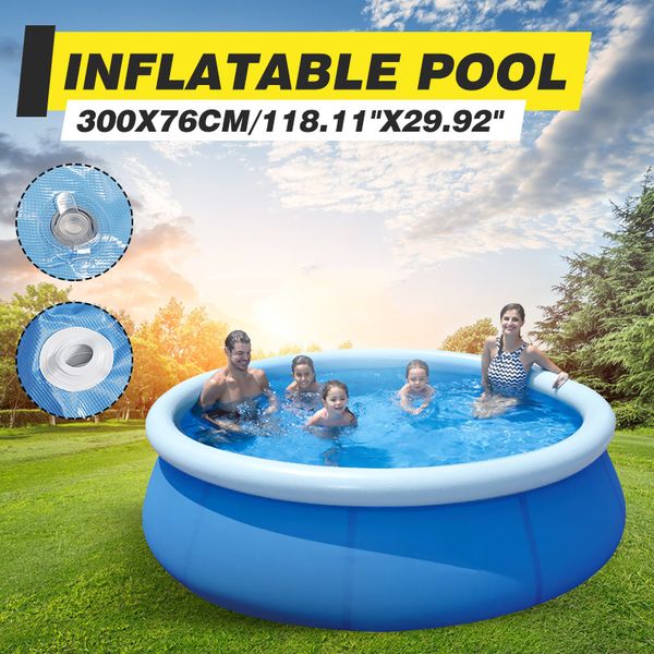 Piscina Gonfiabile in PVC Grande Bagno Addensato Sport Acquatici Allenamento Estivo Stagno con Palline Oceaniche per Adulti Bambini Uso Domestico Giardino all'Aperto Nuoto per Bambini Esercizio per Bambini