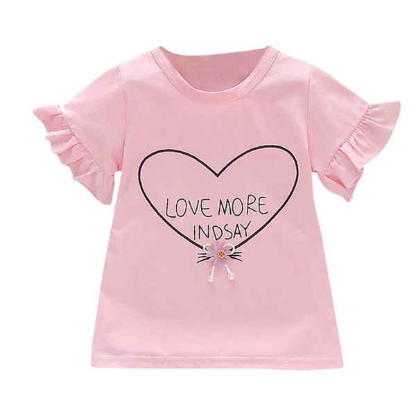 

shirts girls summer letter print baby half sleeve round collar pure color clothes short jacket roupas de menina, White;black