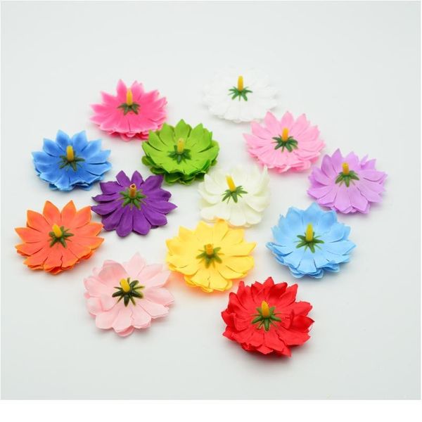 

10pcs artificial daisy flower for home decor accessories new year christmas wedding diy wreath gifts silk sunflowe qylopa