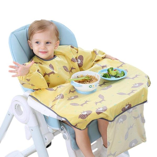 

bibs & burp cloths 1 pc borns bib table cover baby dining chair gown waterproof saliva towel apron food feeding accessories