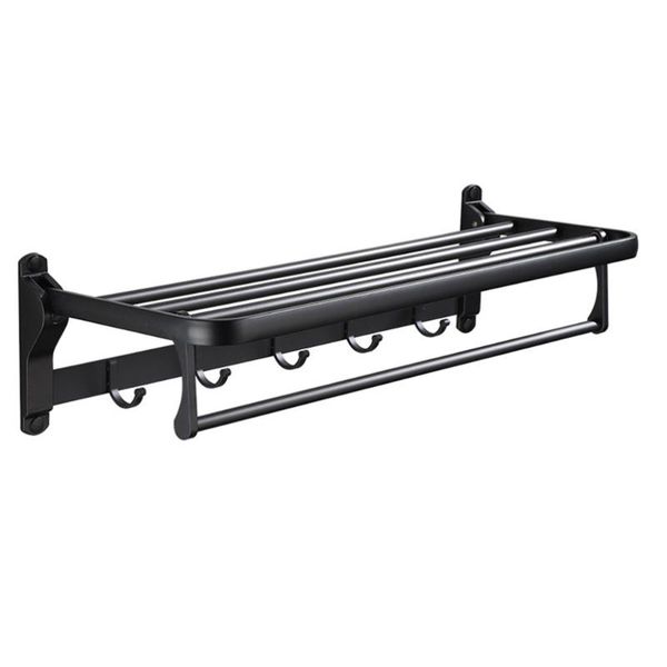 

towel racks 2-layers bathroom storage rack practical folding bar for home
