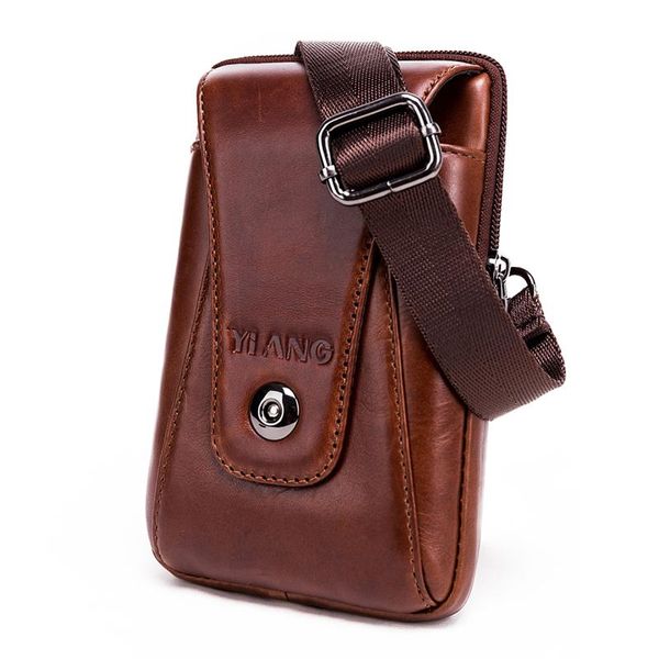 

waist bags men shoulder cross body bag fanny belt pack purse hip bum fashion cell phone case genuine leather hook