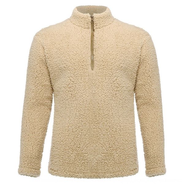 

autumn and winter men's fashion solid color hair polar thickened bubble fleece pullover sweater kg-564, Black