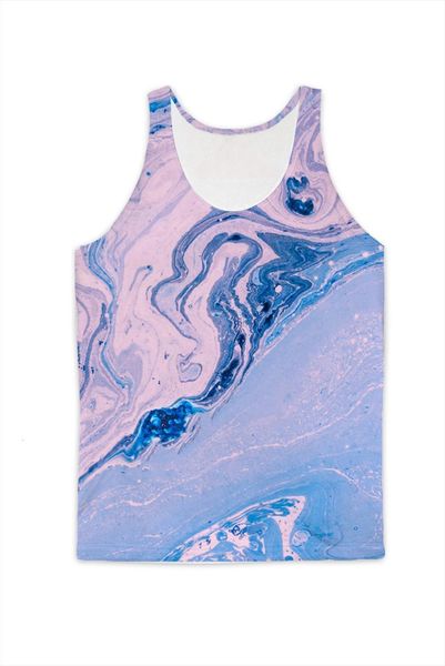 

real american us size purple marble 3d sublimation print tank plus 4xl 5xl 6xl, White;black