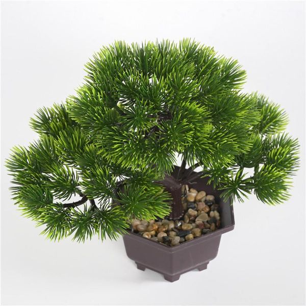 

decorative flowers & wreaths pine bonsai simulation and artificial fake green pot plants garden home decoration