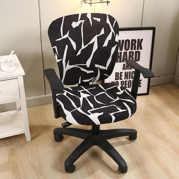 

chair covers universal elastic spandex fabric split back cover+seat cover anti-dirty office computer stretch case