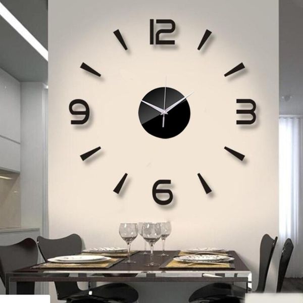 

wall clocks 2021 3d clock mirror stickers fashion living room quartz watch diy home decoration sticker reloj de pared