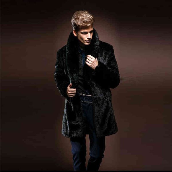 

plue size xxxl 4xl winter men's mink fox collar black plaid faux fur parka coat