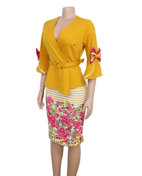 

african clothing 5xl plus size fare sleeve african dress v neck butterfly print office dress plus size elegant midi vestido, Black;gray