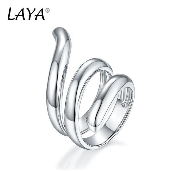 

cluster rings 925 sterling silver fashion style multi-line snake retro ring women's party luxury classic jewelry gift, Golden;silver