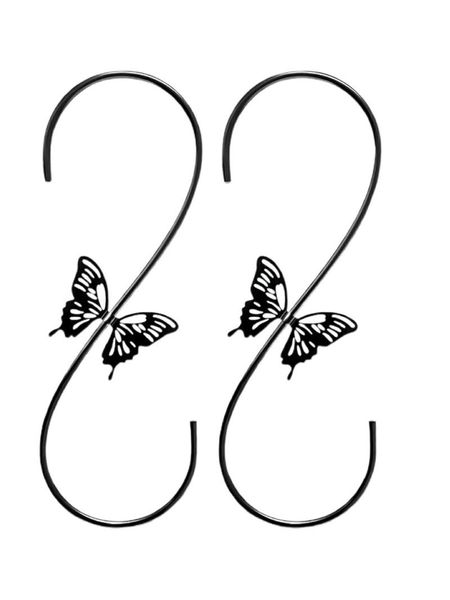 

hooks & rails butterfly wrought iron hummingbird feeding flower pot exquisite hook for birdhouses wind games durable