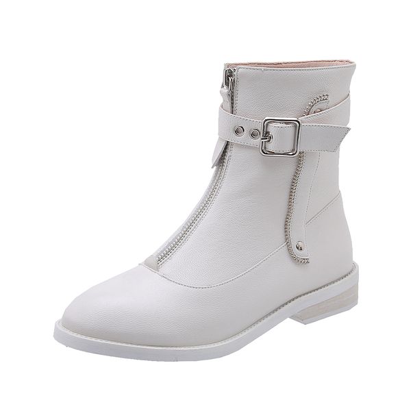 

2021 new casual women shoes winter leather short tube martin boots fashion trend comfortable soft wild warm womens boots, Black