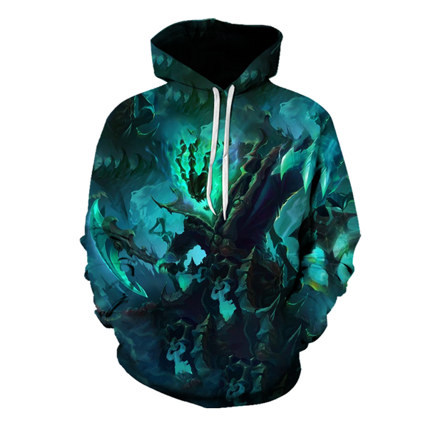 

game league of legends thresh 3d printing hoodie lol sweatshirt men's women's fashion hoodie harajuku hip hop pullover loose comfo, White;black