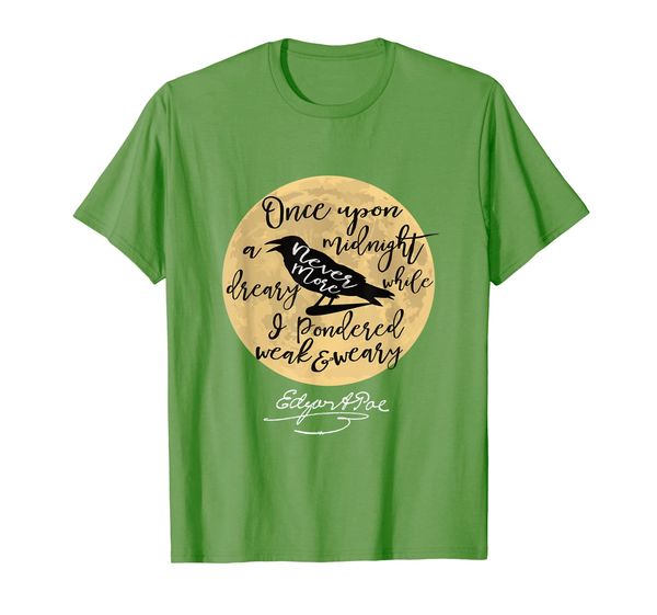 

gothic edgar allan poe tshirt the raven literary gifts, White;black