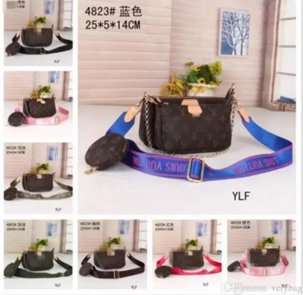 

gglvlouisvittonyslvutton leather women's shoulder bag coin purses old flower women fashion luxurys handba, Red;black