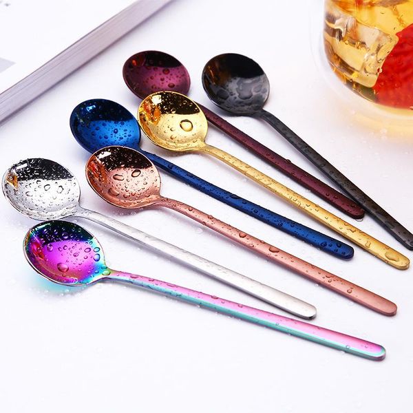 

304 stainless steel coffee spoon creative gold-plated spoon mixing gift tableware