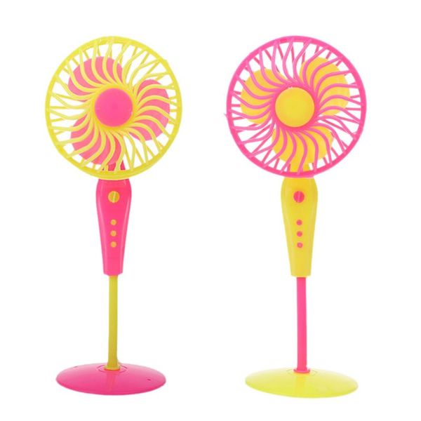 

40jc mini plastic fan doll accessories doll furniture dollhouse for babie dolls girl toys gift