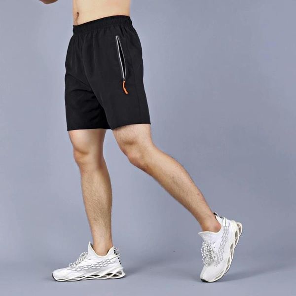 

running shorts summer sports pocket quick dry men gym fitness training run jogging sweatpants short pants outdoor, Black;blue