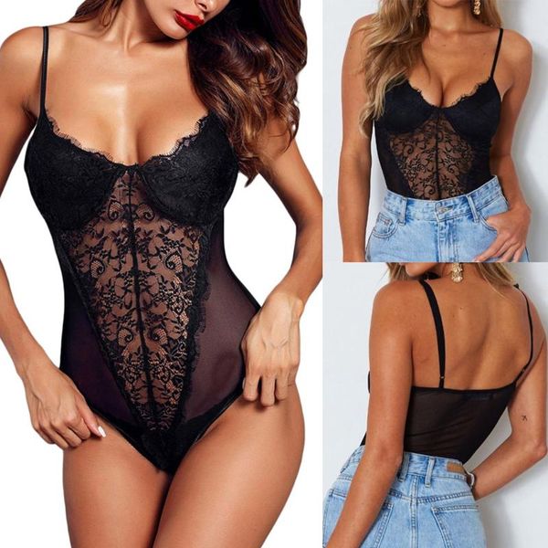

party favor women lace sleepwear bodysuit lingerie backless jumpsuit underwear