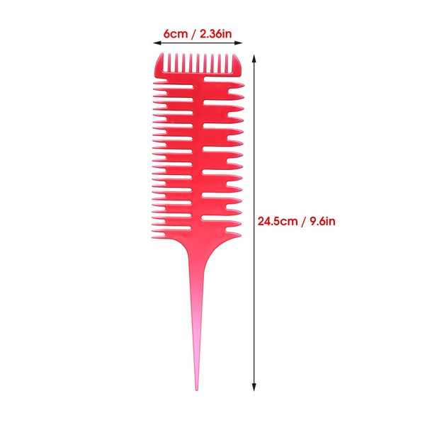 

hair dyeing comb 3-way sectioning highlight comb professional weave weaving comb hair dye styling tool for salon use