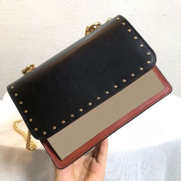 

5aluxury the new female cover small bread one shoulder his color matching chain organ bag 1th