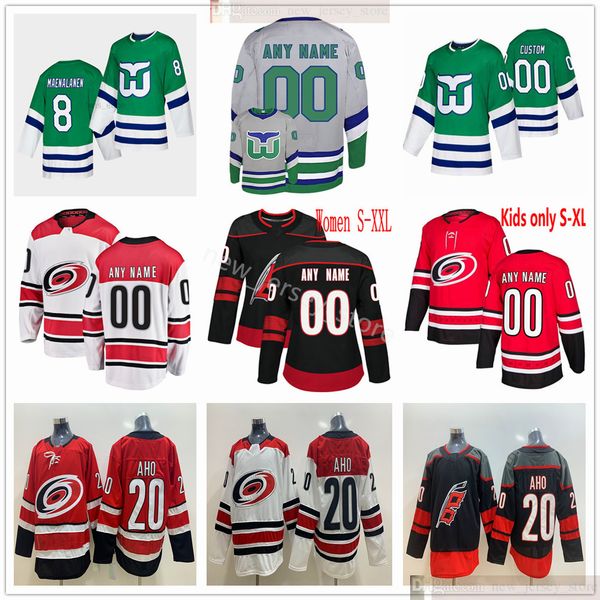 

custom 2021 men woman youth carolina hurricanes martin necas jaccob slavin brett pesce reimer jesper fast brock mcginn ice hockey jerseys, Black;red