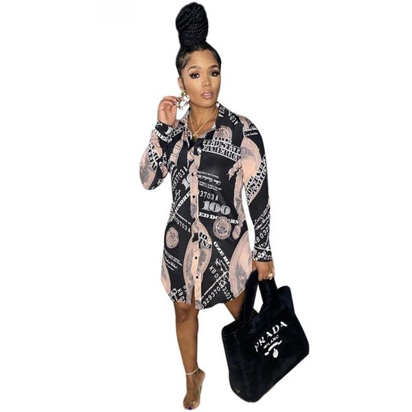 

casual dresses autumn vintage fashion women long sleeve shirts blouses lady chic short mini dress, Black;gray