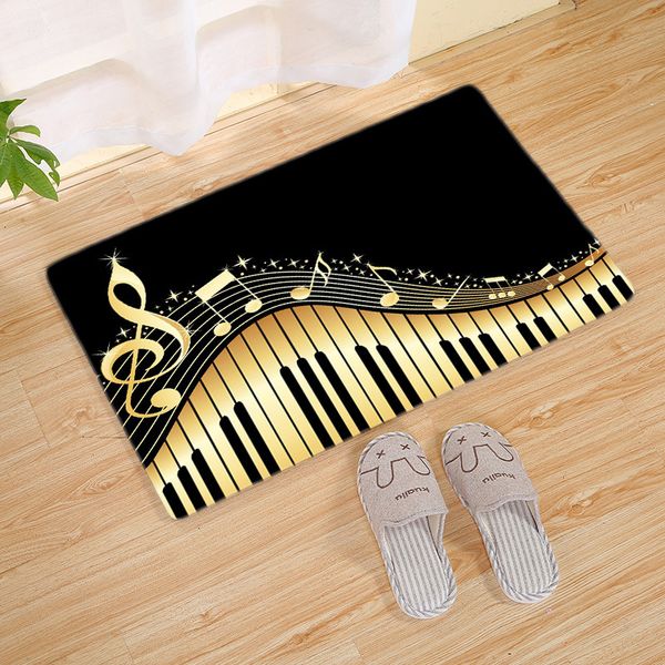 

simple music score floor mat memory rebound bathroom non slip door foot carpet