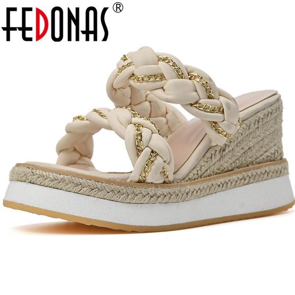 

fedonas fashion sweet shoes woman platform open toe wedged high heels pumps for women 2021 summer new casual walk women sandals, Black