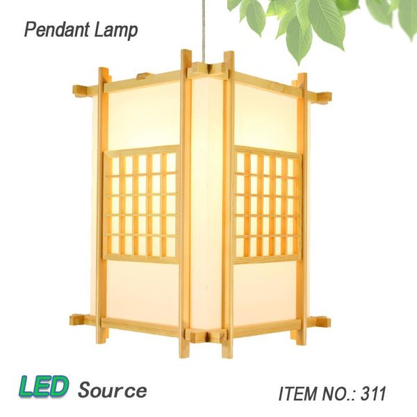 

pendant lamps japanese style tatami solid wood led pinus sylvestris cord lights with acrylic shade hanging fixture bedroom