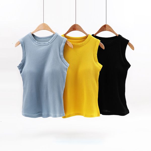 

2021 New Women Tank Top Seamless Women's Underwear a Padded Chest Piece Femme Push Up Cami Topos 3X41, Black;white