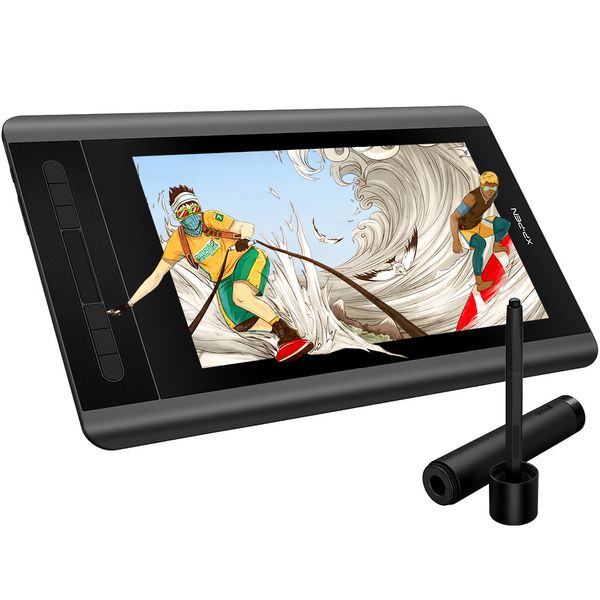 XP-Pen Artist 12 Grafiktablett Tablet-Zeichenmonitor 1920 x 1080 HD IPS mit Tastenkombinationen und Touchpad(+P06)