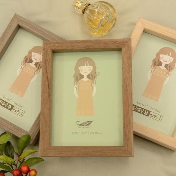 

frames and mouldings nordic minimalism wood colors picture creative double-sided specimen po frame deskdecor 7 inch