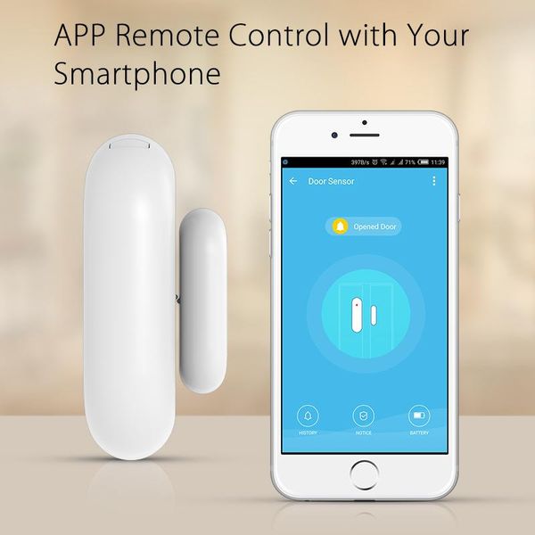 

smart home control z-wave plus door window sensor contact eu 868.4mhz instant alert magnet lock security