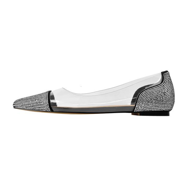 

dress shoes onlyfabricante sapatilhas femininas confortÃ¡veis de camurÃ§a preta e branca, sapatos ballet baixos em pvc tamanhos grans us5 ~ us, Black