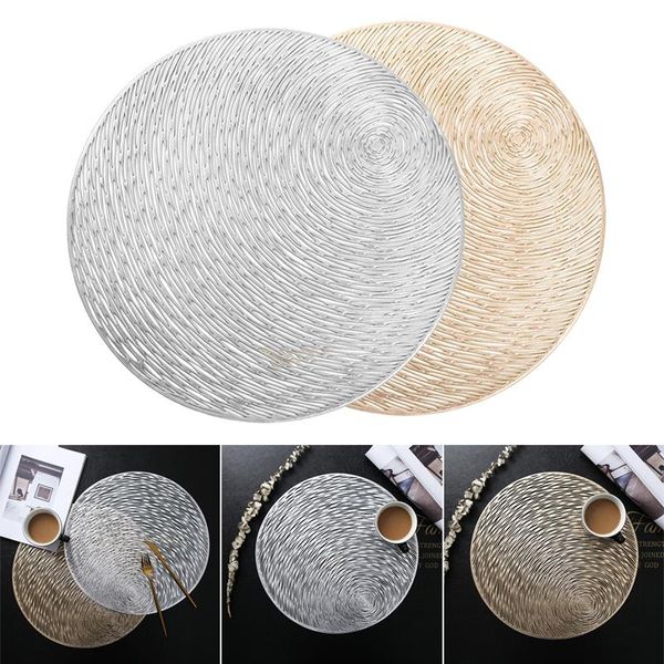 

mats & pads 2 pcs round embroidery table placemat nordic style non-slip heat insulation furniture decoration mat coffee cup