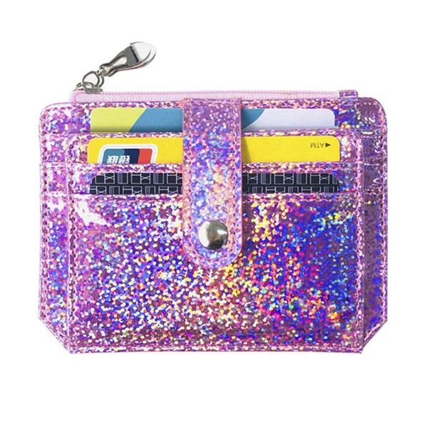 

fashion laser card case holder 7 bits function business credit passport pu leather bag solid color id women men car qylhng