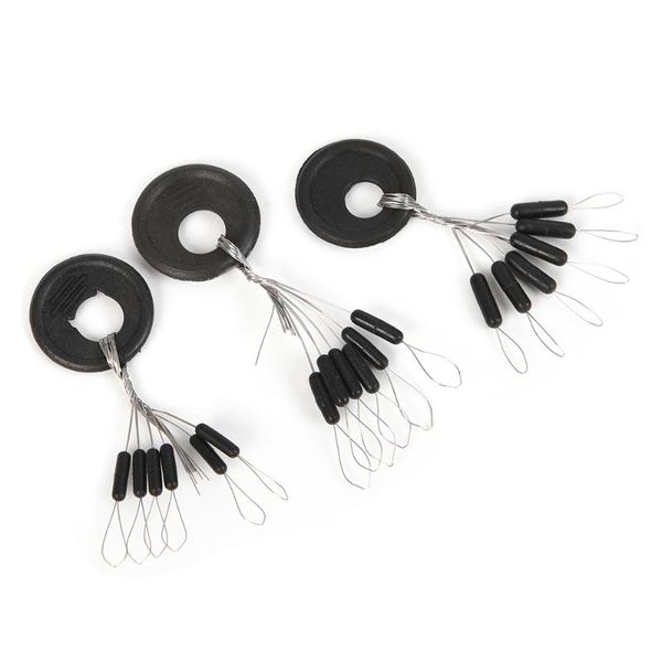 

lixada 50pcs fishing floats 6 in 1 size s m l black rubber oval ser fishing bobber float for carp accessary