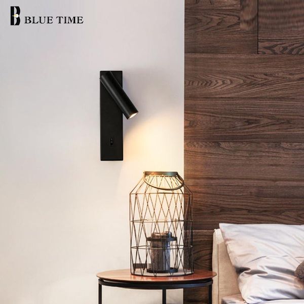

wall lamp black frame modern led lamps for bedroom bedside light stairway adjustable creative corridor sconces lights 3w