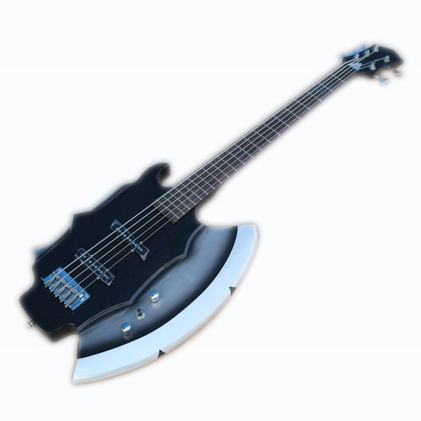 

5 strings axe electric bass guitar with rosewood fingerboard logo color can be customized
