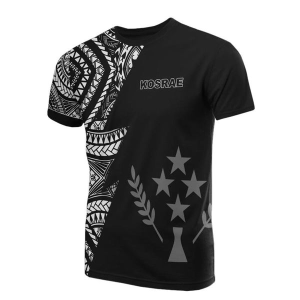 

men's t-shirts 3d printed kosrae t shirts for men tribal culture polynesian tattoos turtle man/woman harajuku streetwear tshirts short, White;black