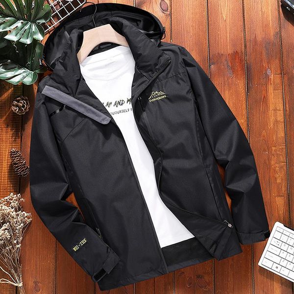 

oversize 6xl 7xl 8xl men's softshell jacket spring streetwear tactical bomber waterproof jackets men hooded hip-hop pilot coats, Black;brown