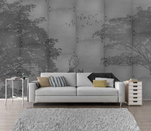 

wallpapers custom background wall big tree elk bedroom living room mural wallpaper 3d for