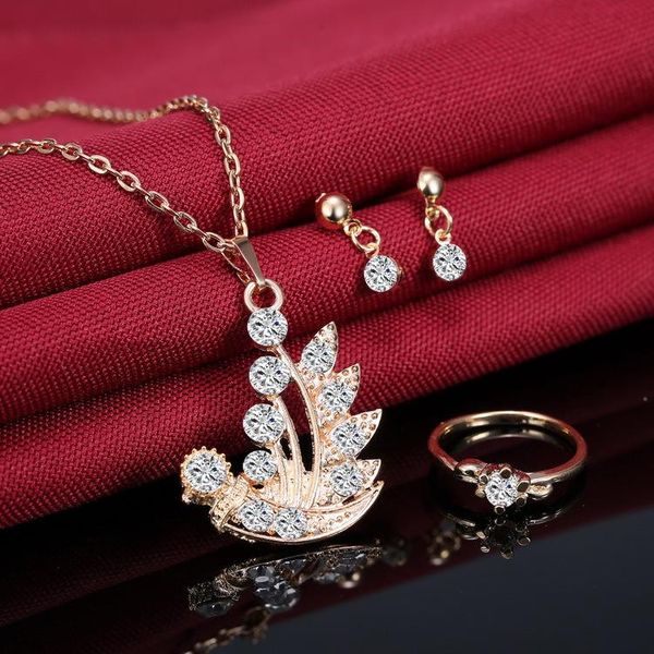 

earrings & necklace 2021 jewelry sets rhinestone earring set for women female fashion dinner dress bridal temperament accessories gifts, Silver