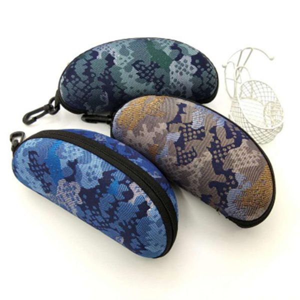 

other fashion accessories 1pc black eyewear cases sunglasses case for men glasses box with lanyard zipper hard cloth bag, Silver